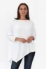 Susie White Asymmetrical Bamboo Top sold by Blue Bungalow