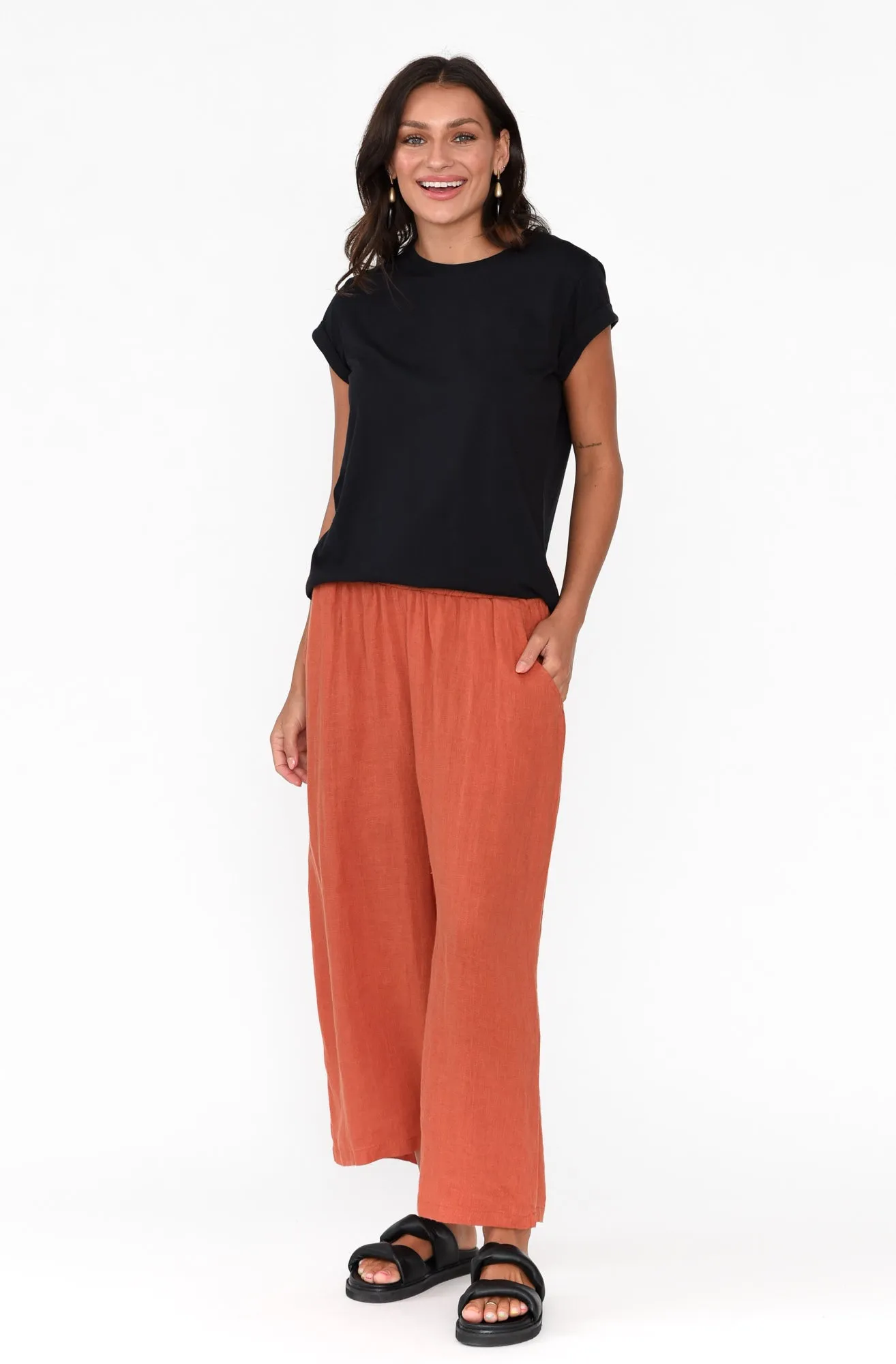 Manly Black Cotton Tee sold by Blue Bungalow product image thumbnail 5