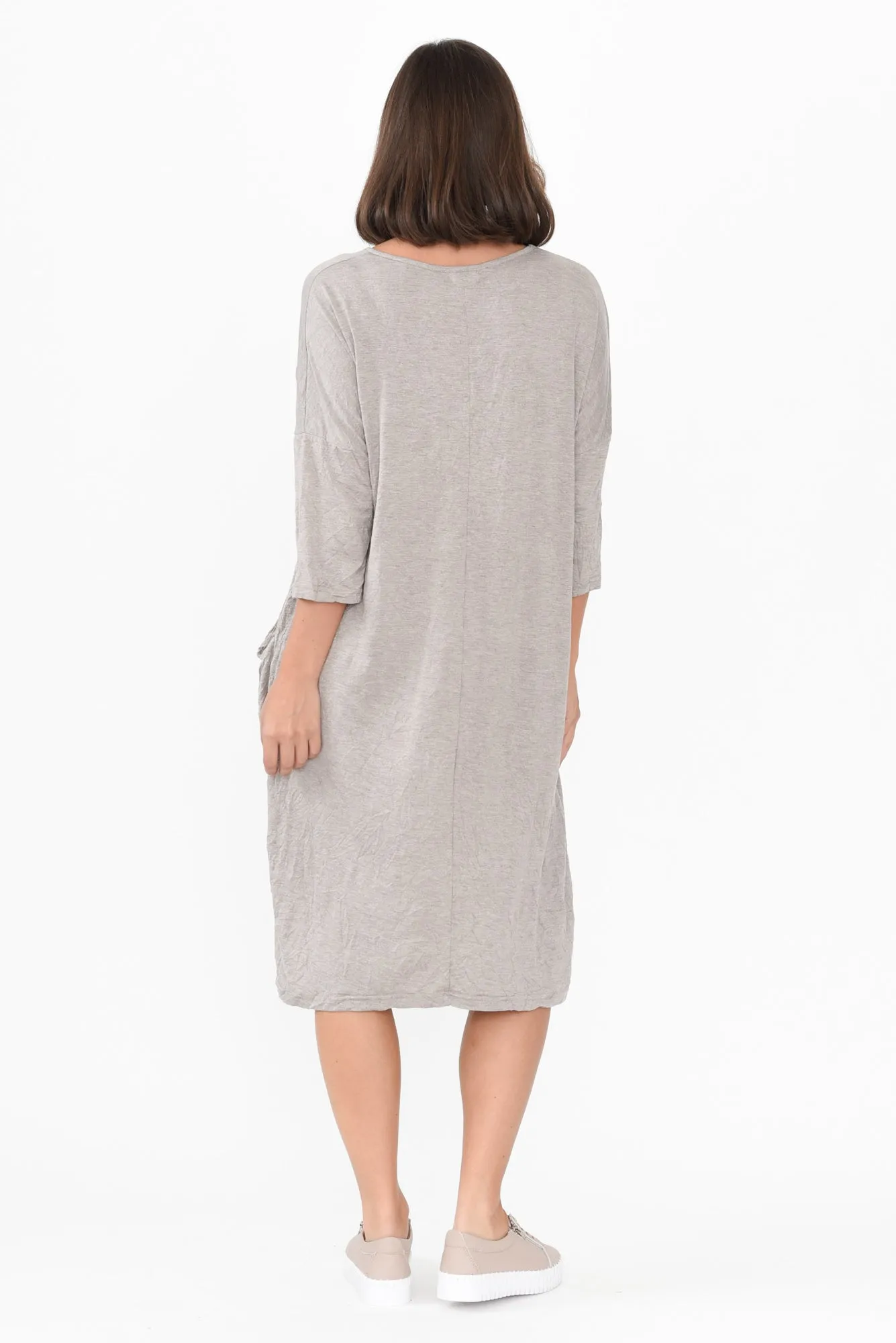 Travel Oat Crinkle Cotton Sleeved Dress sold by Blue Bungalow product image thumbnail 3