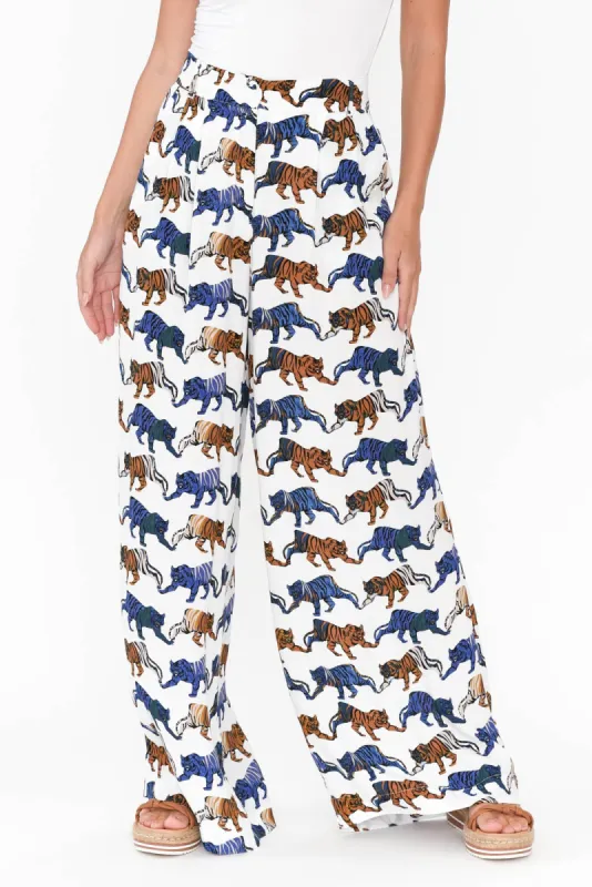Queen Of The Jungle White Pants sold by Blue Bungalow