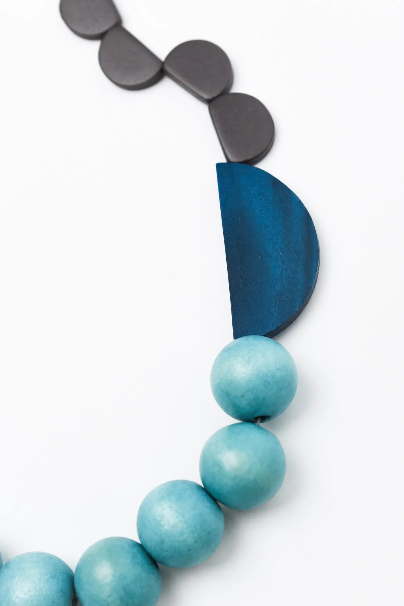 Ara Turquoise Wooden Beaded Necklace sold by Blue Bungalow product image thumbnail 3