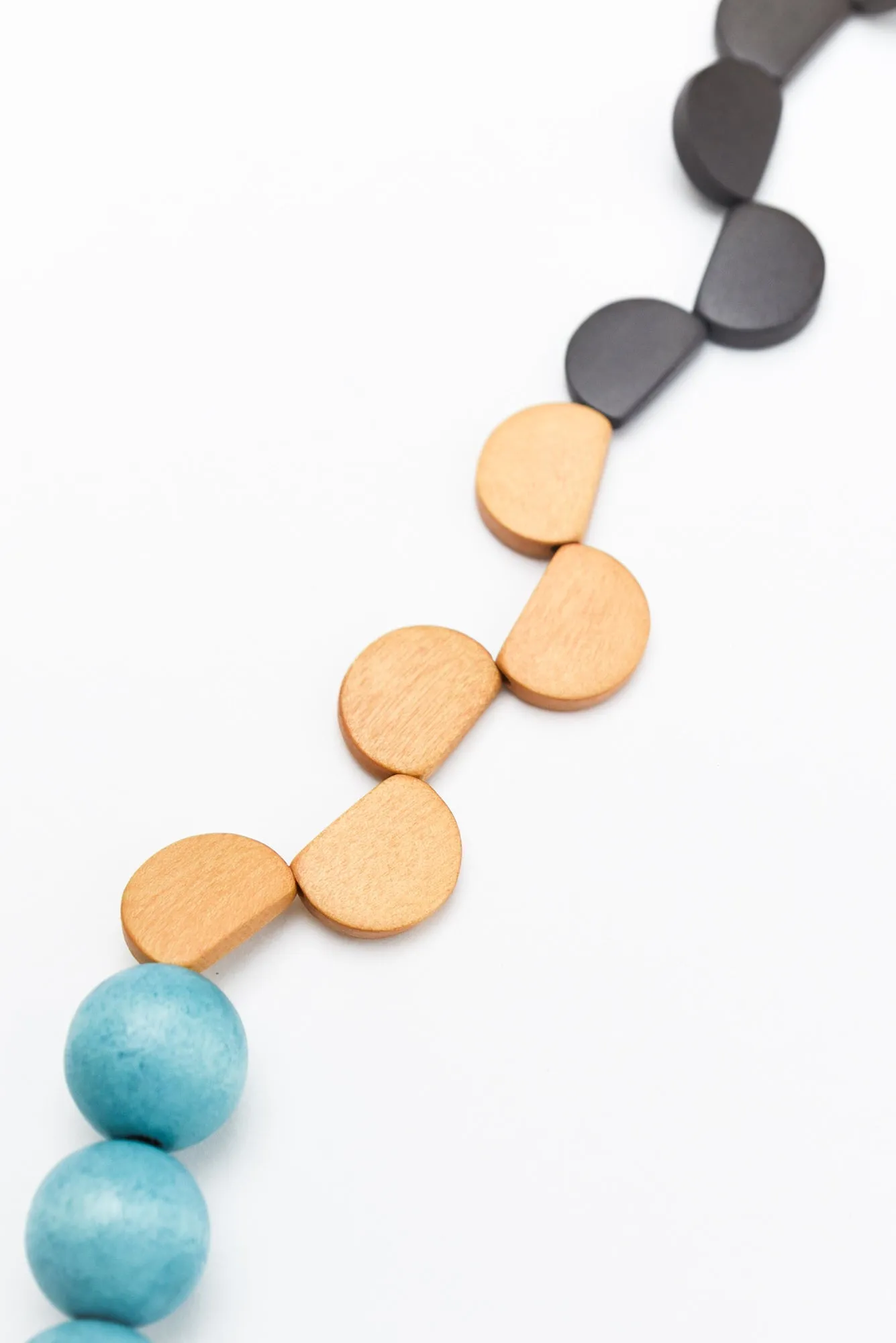 Ara Turquoise Wooden Beaded Necklace sold by Blue Bungalow product image thumbnail 4