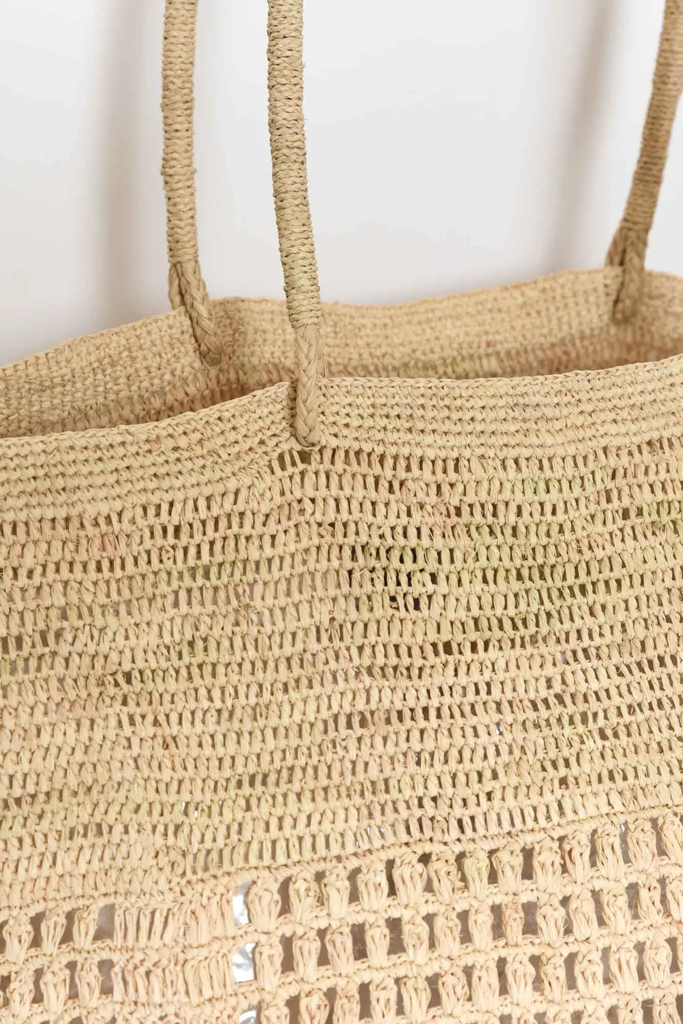 Sienna Natural Raffia Oversized Tote Bag sold by Blue Bungalow product image thumbnail 2