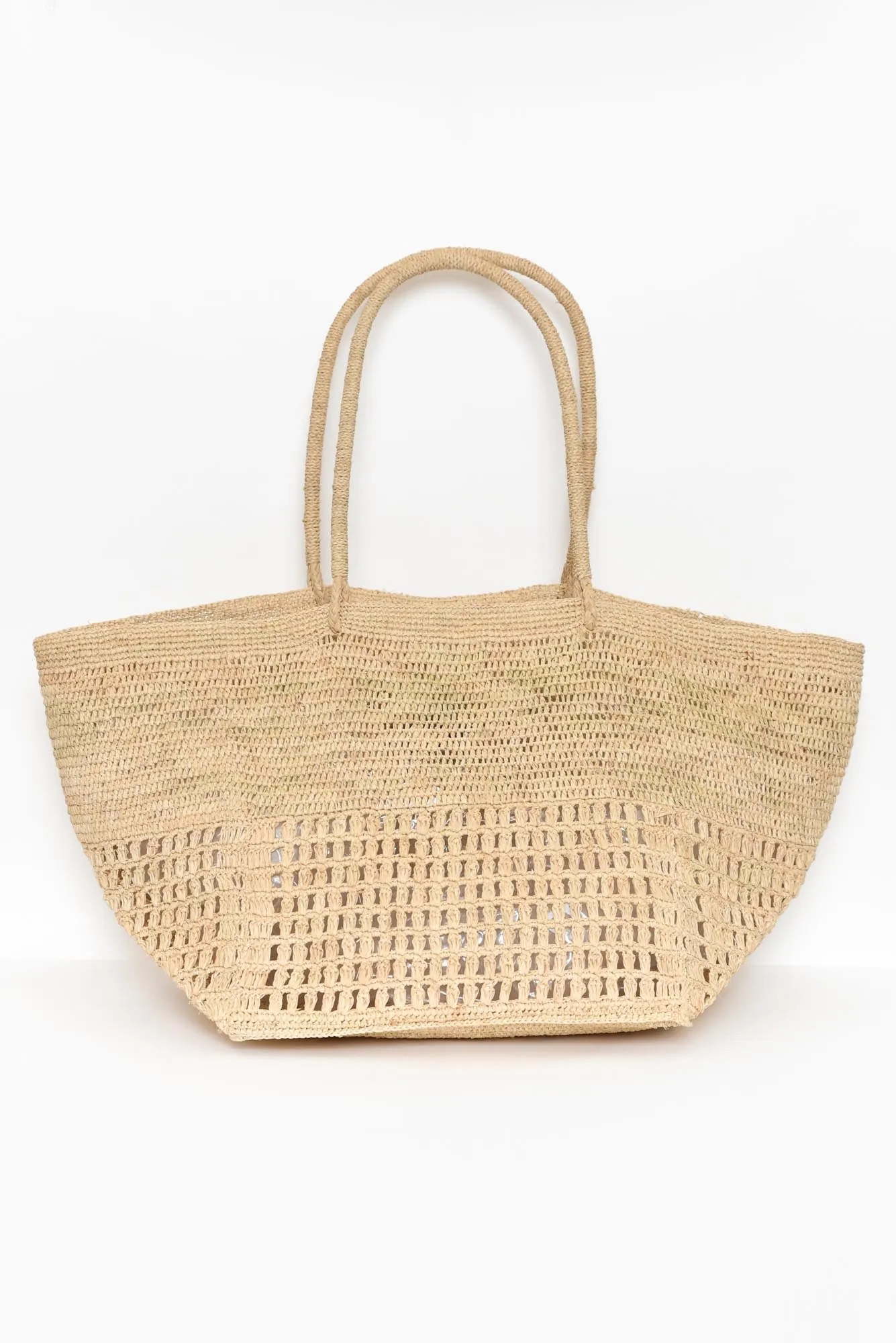 Sienna Natural Raffia Oversized Tote Bag sold by Blue Bungalow