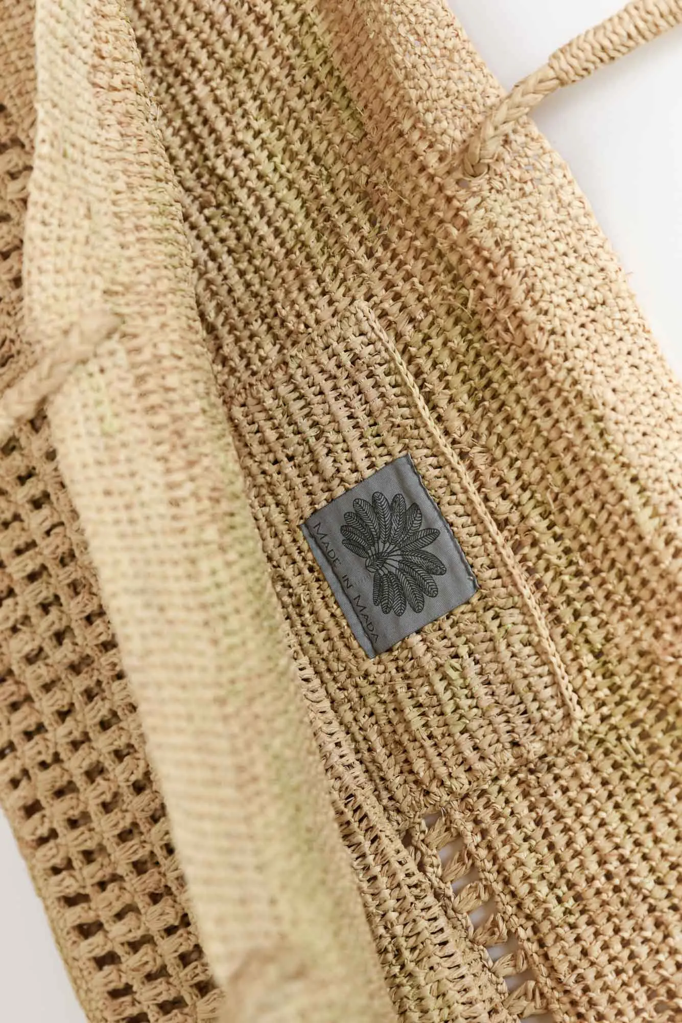 Sienna Natural Raffia Oversized Tote Bag sold by Blue Bungalow product image thumbnail 3