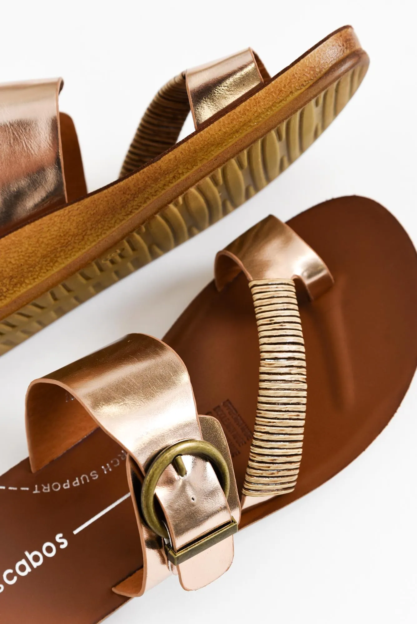 Bria Rose Gold Metallic Slide sold by Blue Bungalow product image thumbnail 4