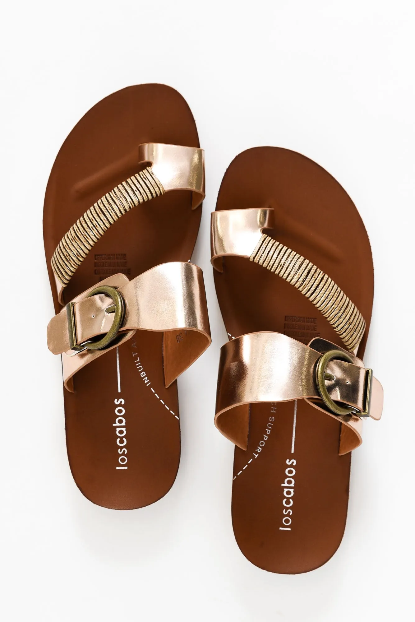 Bria Rose Gold Metallic Slide sold by Blue Bungalow product image thumbnail 5