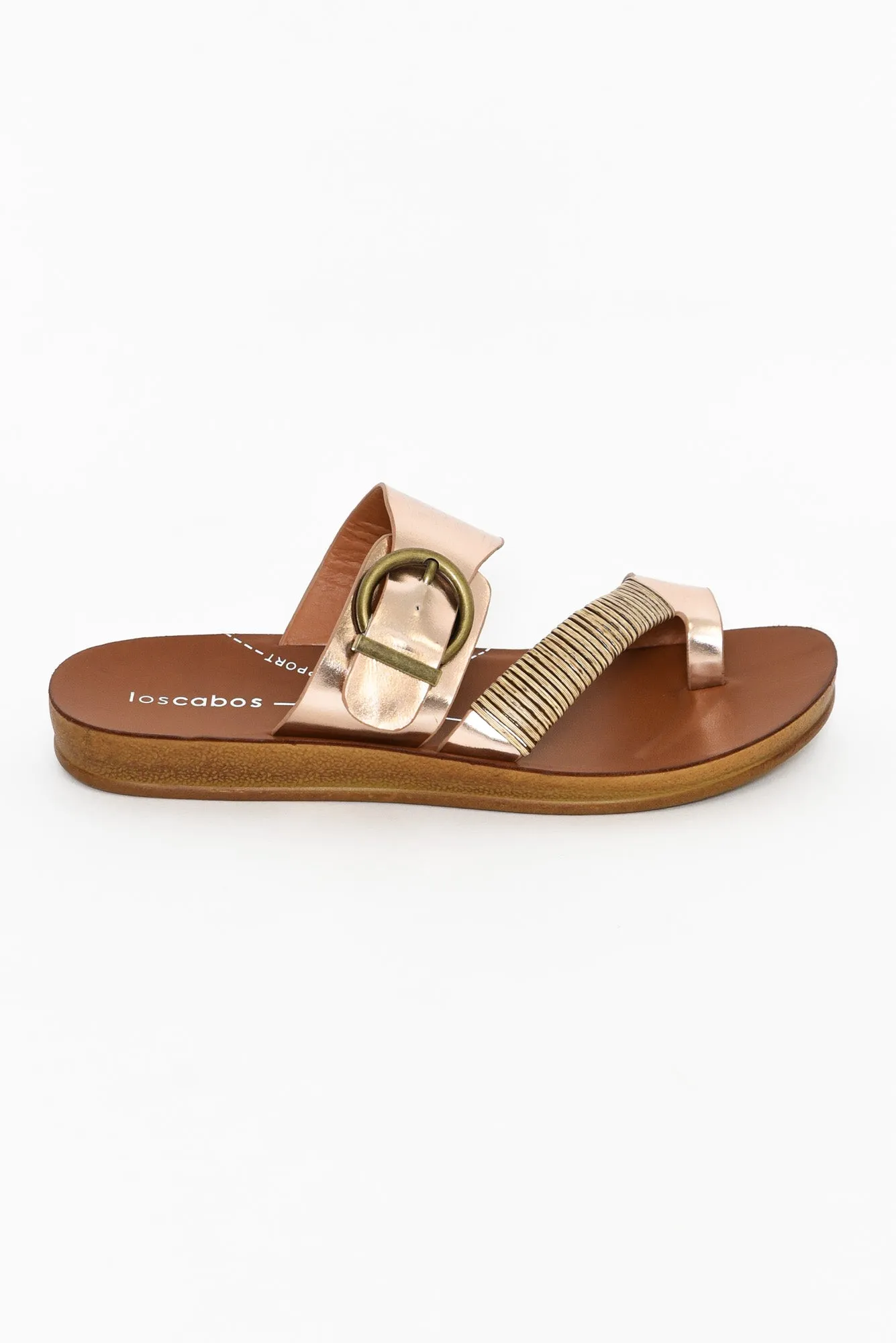 Bria Rose Gold Metallic Slide sold by Blue Bungalow product image thumbnail 3