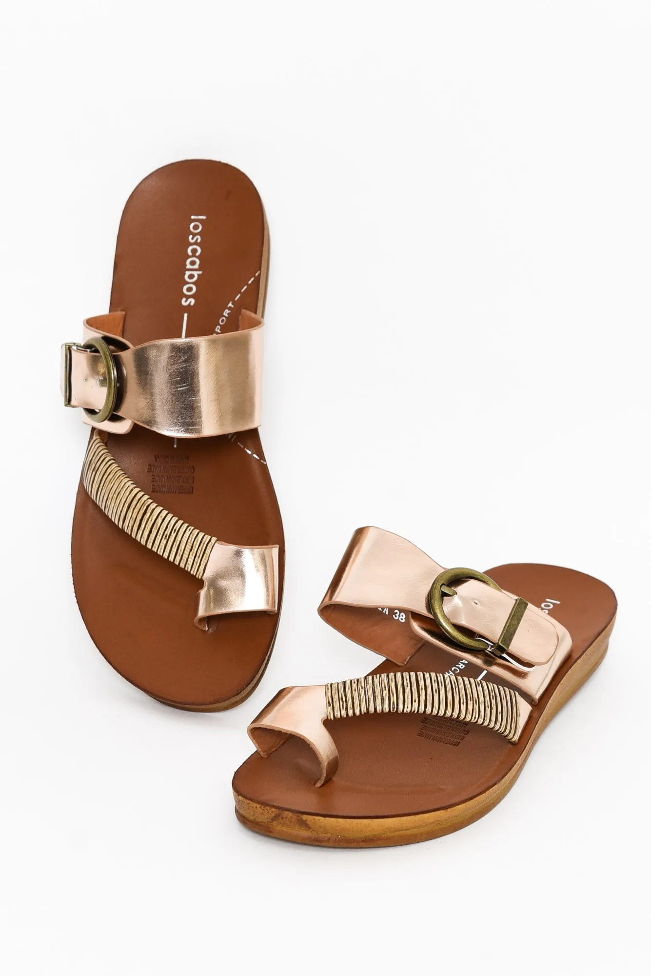 Bria Rose Gold Metallic Slide sold by Blue Bungalow product image thumbnail 2