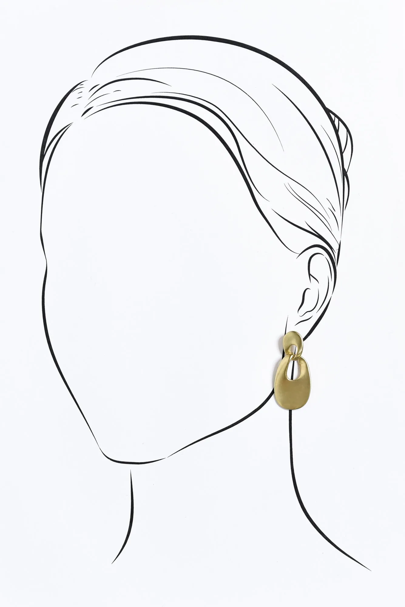 Stower Gold Oval Earrings sold by Blue Bungalow product image thumbnail 2