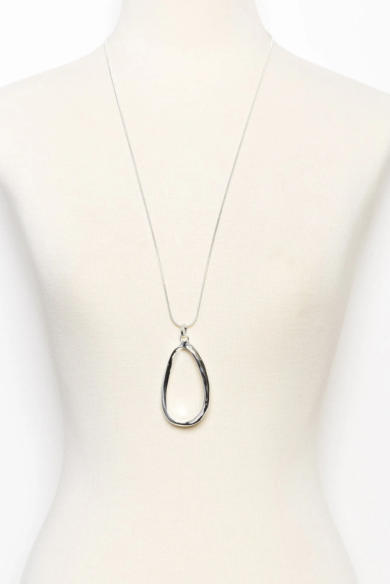 Francesca Silver Pendant Necklace sold by Blue Bungalow product image thumbnail 2