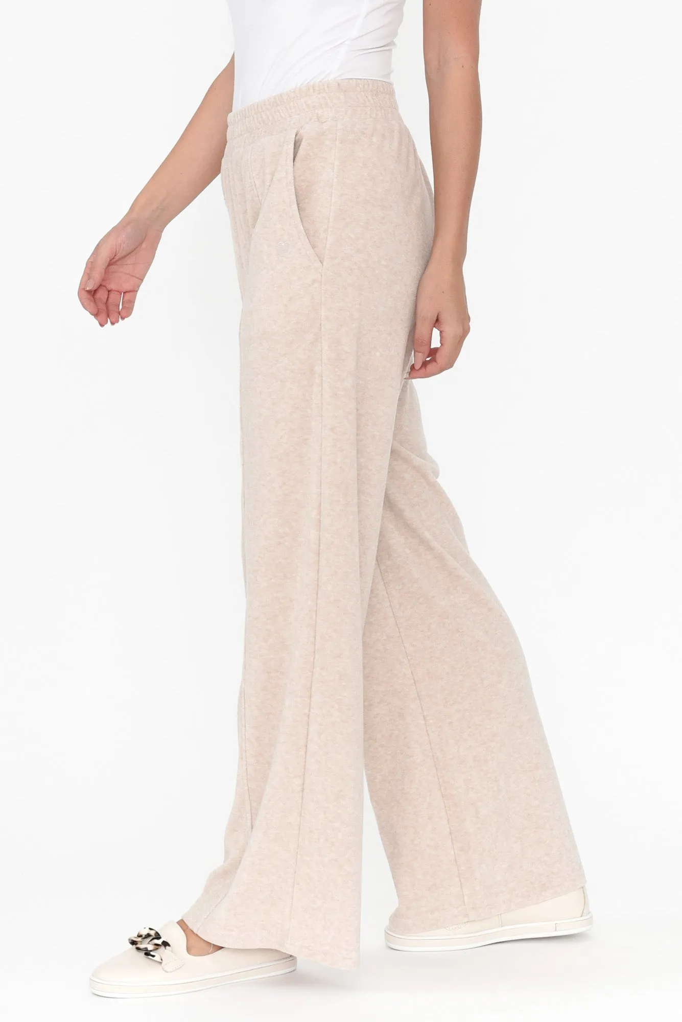 Jessa Beige Terry Pants sold by Blue Bungalow product image thumbnail 3