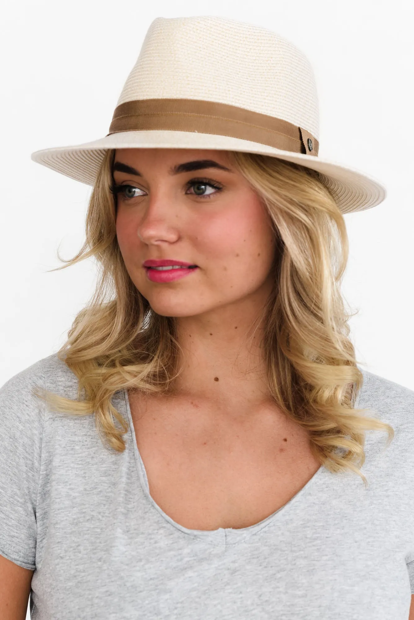 Pinehurst Taupe Flexibraid Fedora sold by Blue Bungalow product image thumbnail 2