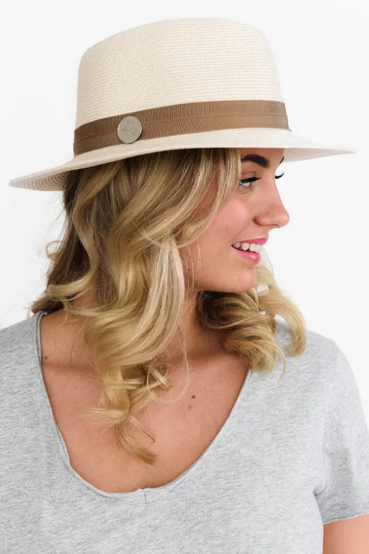 Pinehurst Taupe Flexibraid Fedora sold by Blue Bungalow