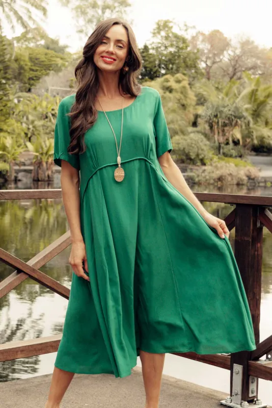 Zaelia Emerald Crescent Dress sold by Blue Bungalow