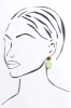 Ariel Sage Green Rectangle Drop Earrings sold by Blue Bungalow