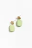 Ariel Sage Green Rectangle Drop Earrings sold by Blue Bungalow