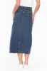 Lusia Dark Blue Denim Tie Skirt sold by Blue Bungalow