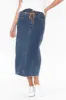 Lusia Dark Blue Denim Tie Skirt sold by Blue Bungalow