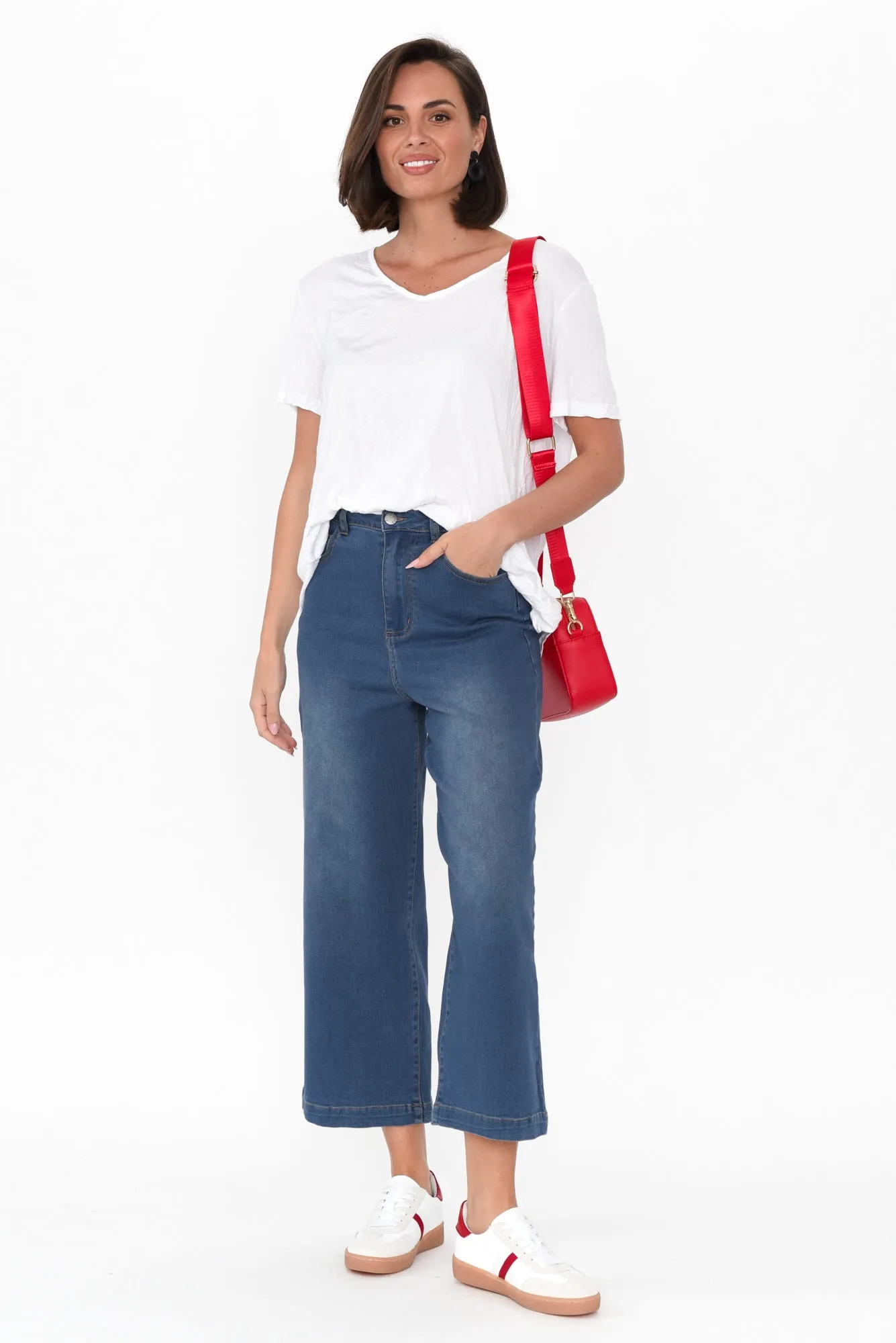 Tabitha Mid Blue Denim Crop Jeans sold by Blue Bungalow product image thumbnail 3