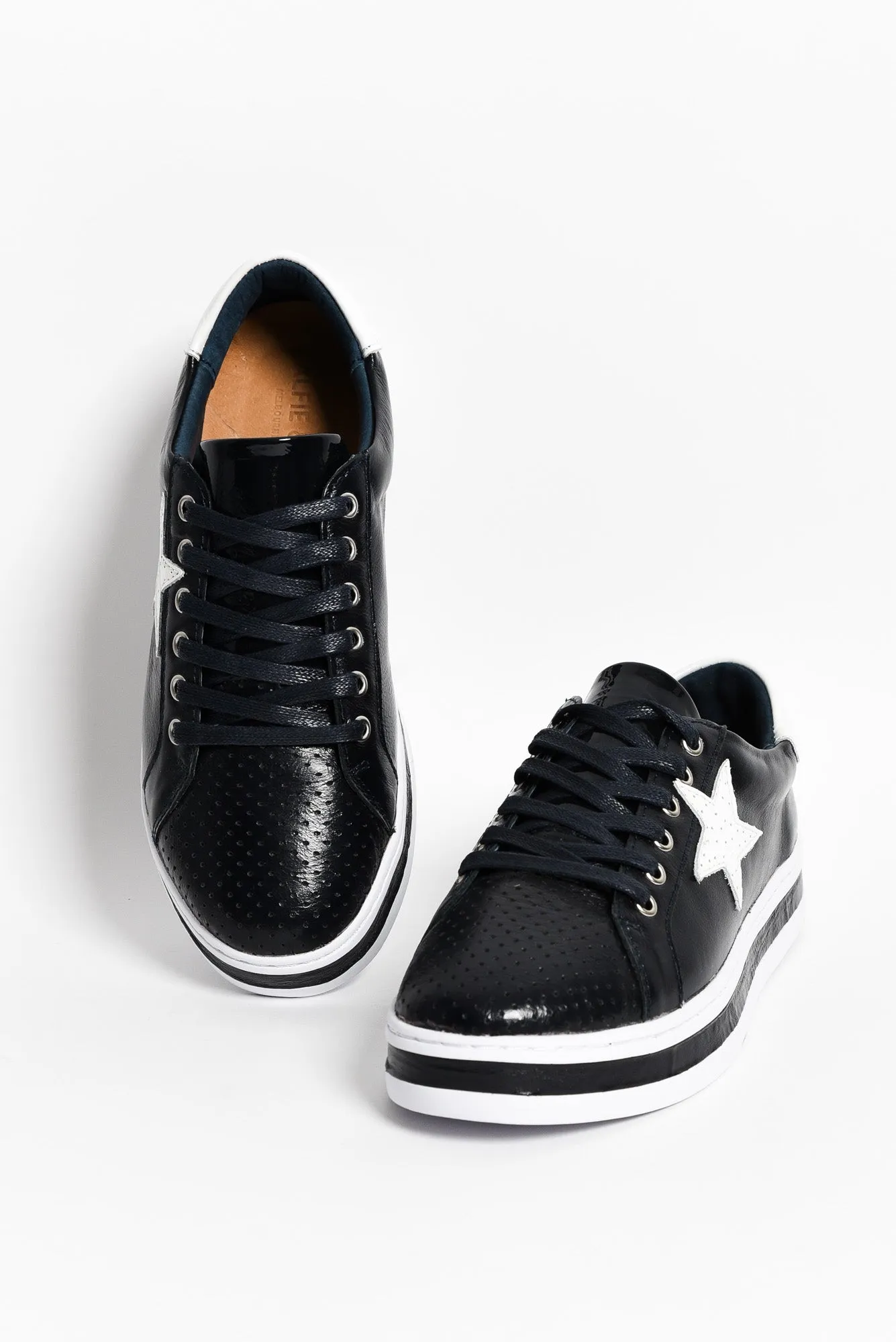 Pixie Star Navy White Leather Sneaker sold by Blue Bungalow product image thumbnail 2