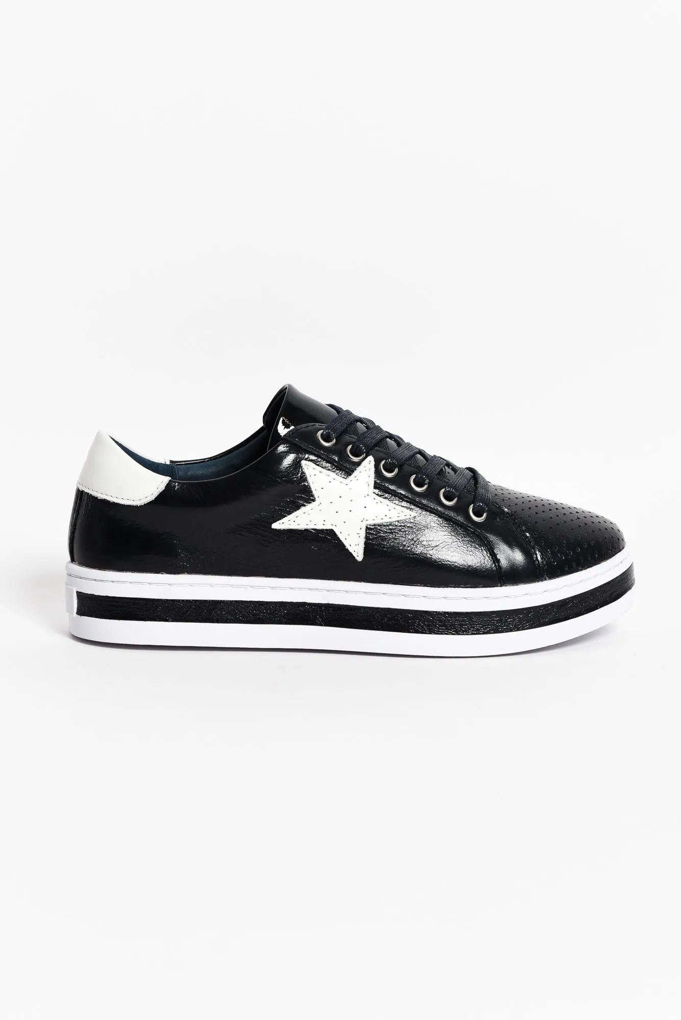 Pixie Star Navy White Leather Sneaker sold by Blue Bungalow product image thumbnail 3