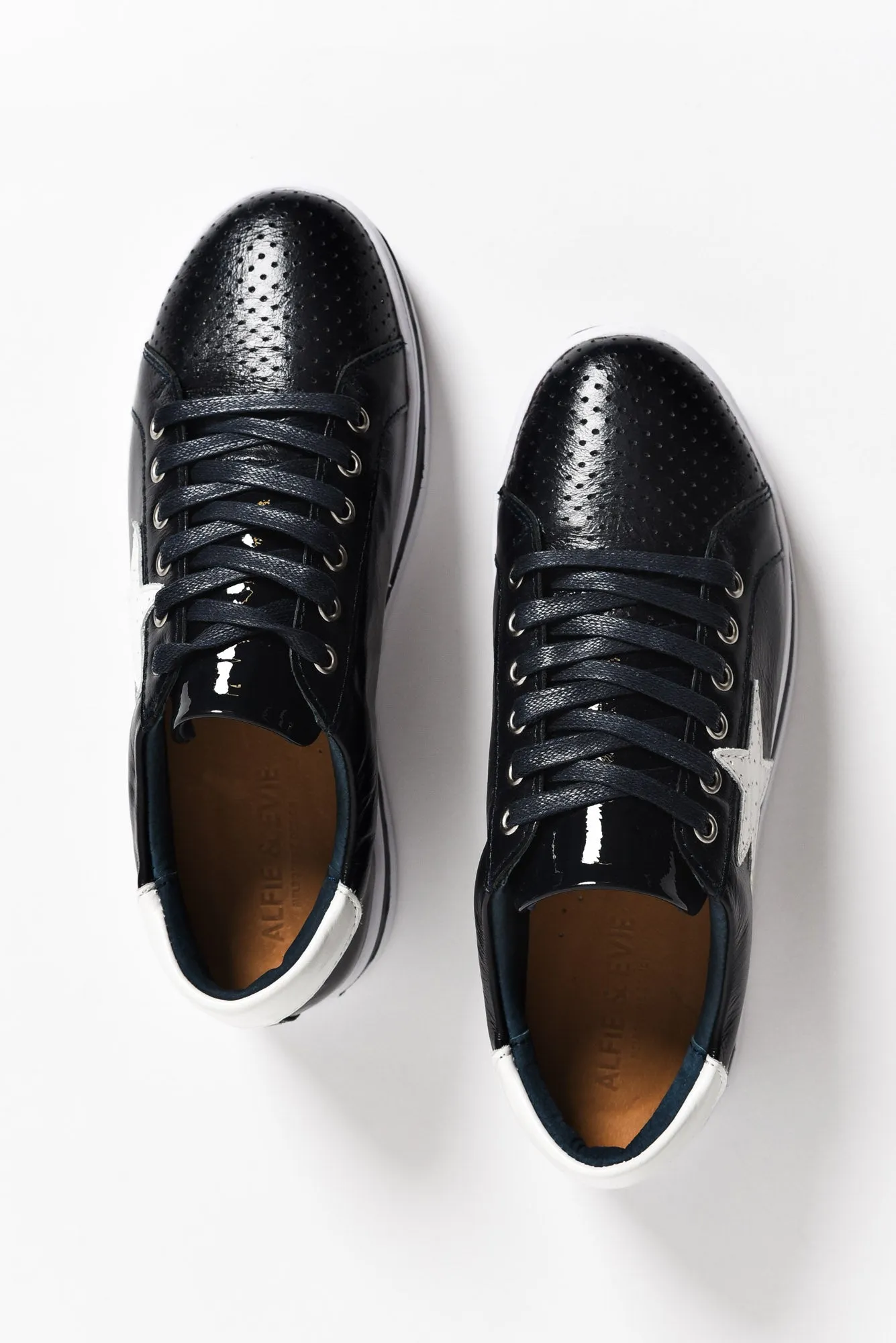 Pixie Star Navy White Leather Sneaker sold by Blue Bungalow product image thumbnail 4