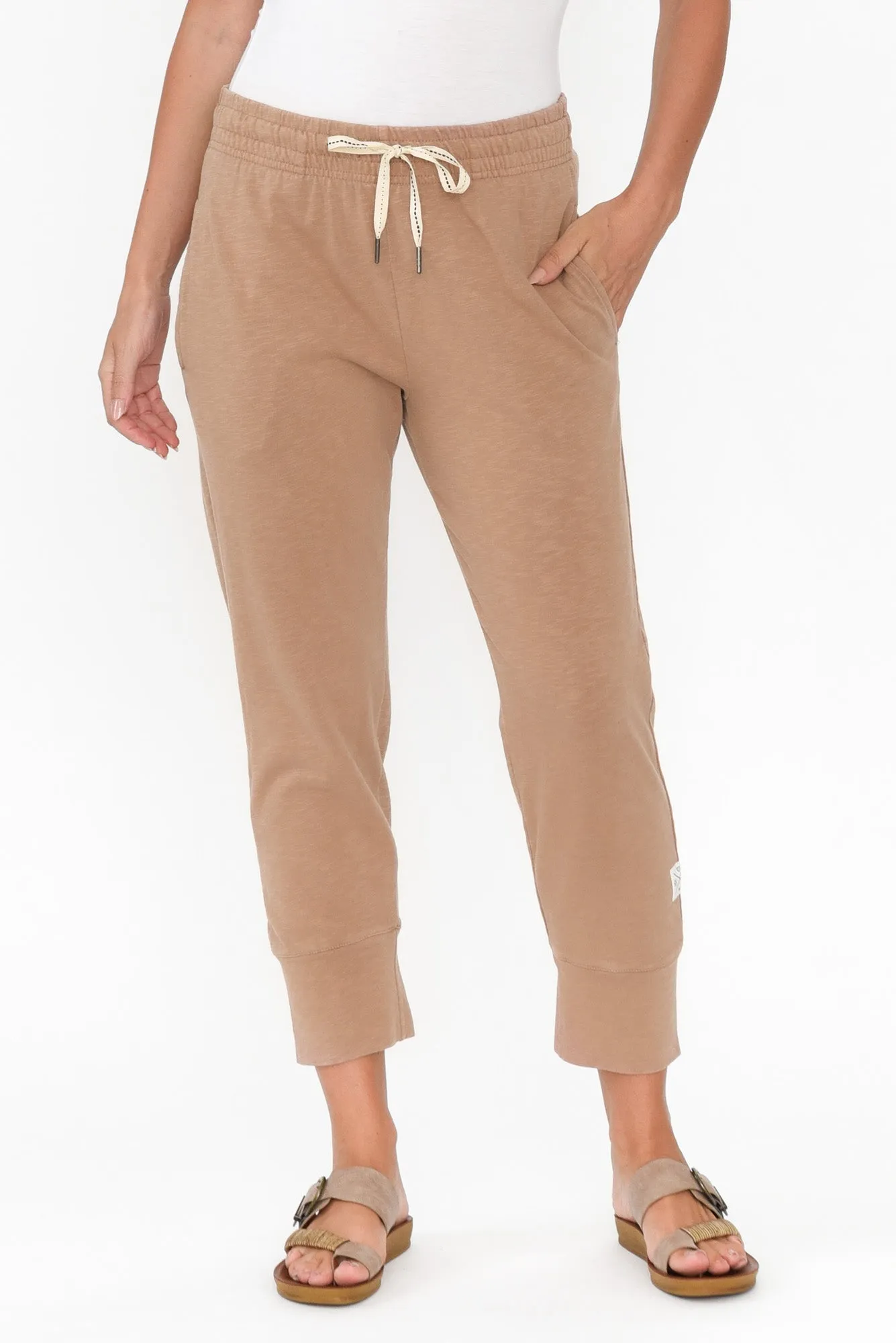 Fundamental Brunch Mocha Cotton Sweatpants sold by Blue Bungalow