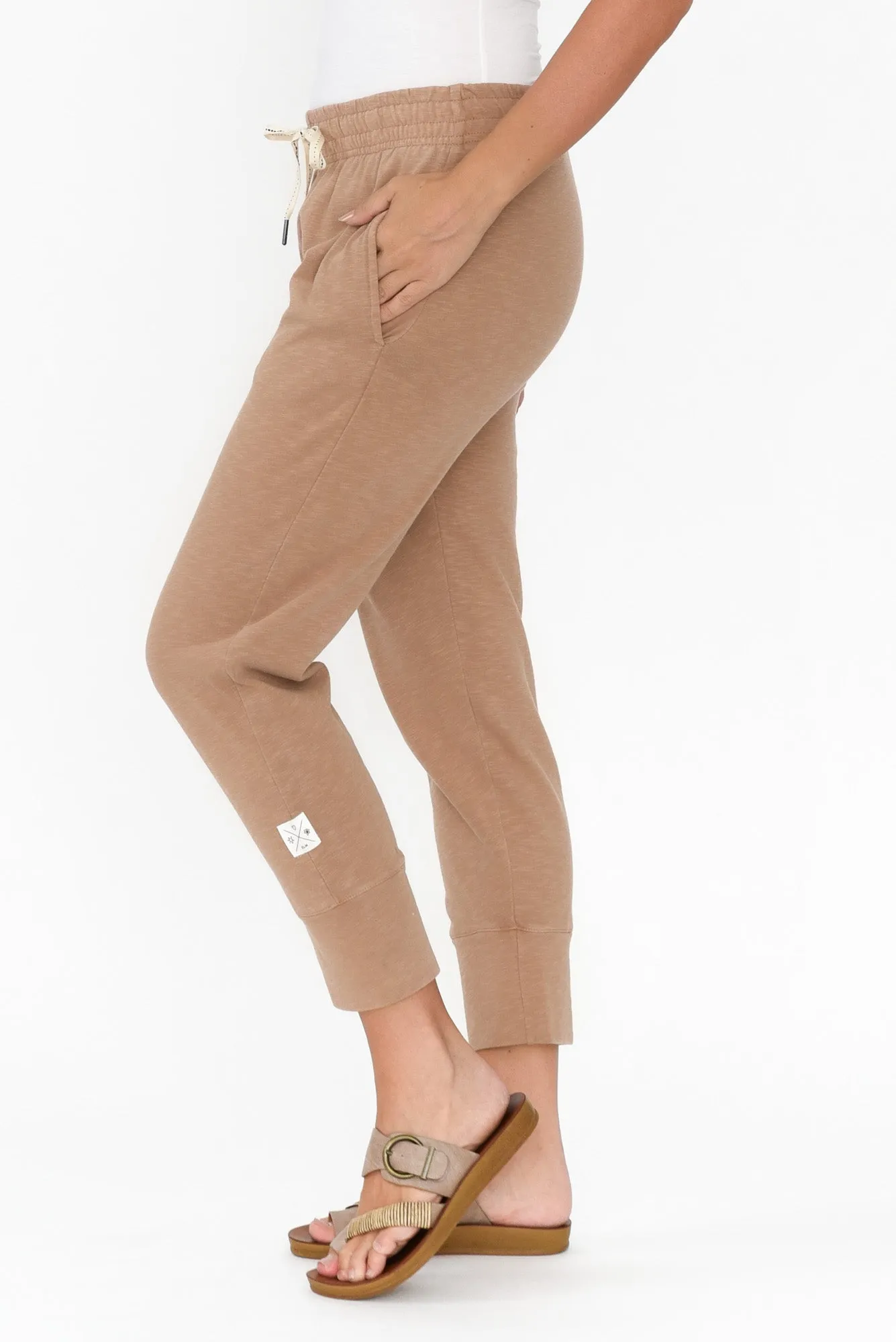 Fundamental Brunch Mocha Cotton Sweatpants sold by Blue Bungalow product image thumbnail 4