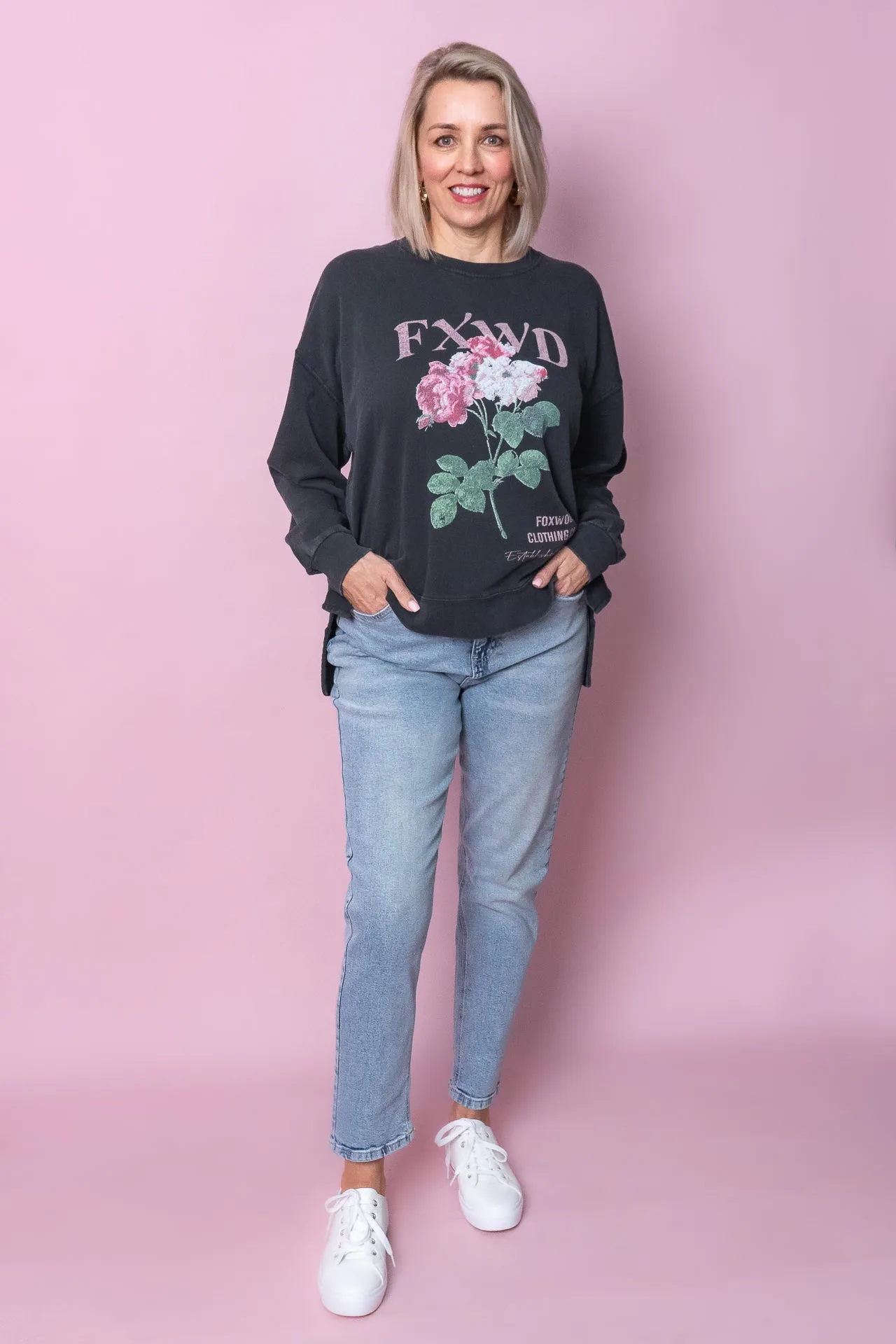 Rosa Crew in Washed Black - Foxwood sold by Always Alice product image thumbnail 3