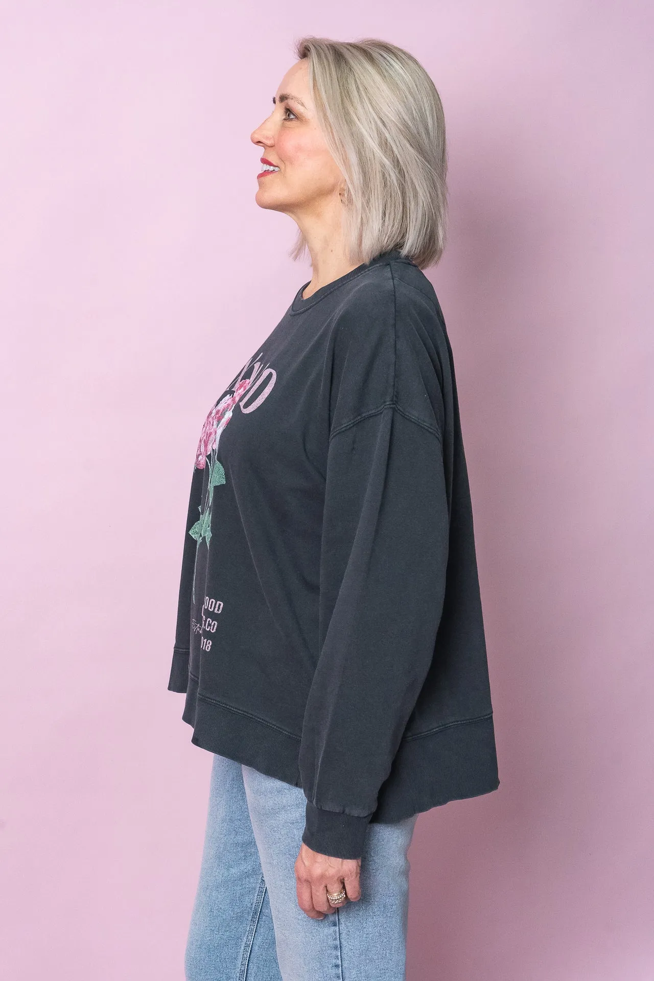 Rosa Crew in Washed Black - Foxwood sold by Always Alice product image thumbnail 4