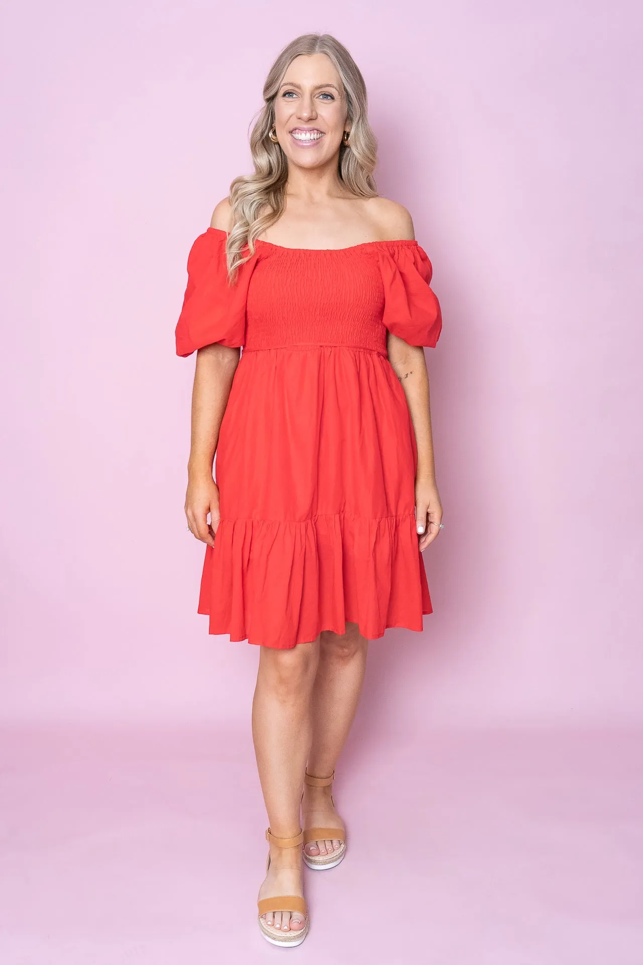 Penelope Dress in Red sold by Always Alice