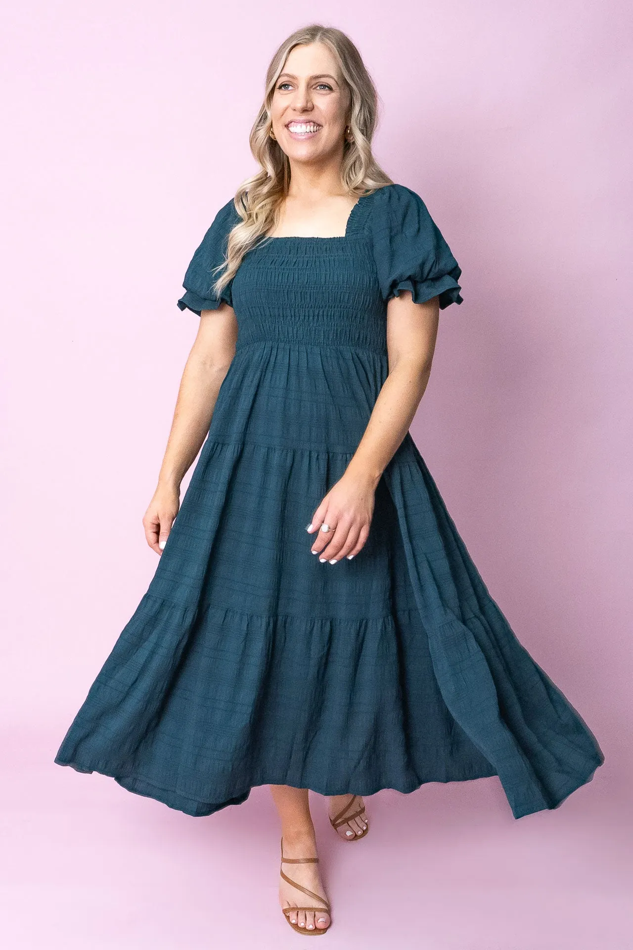 Eloise Dress in Emerald sold by Always Alice