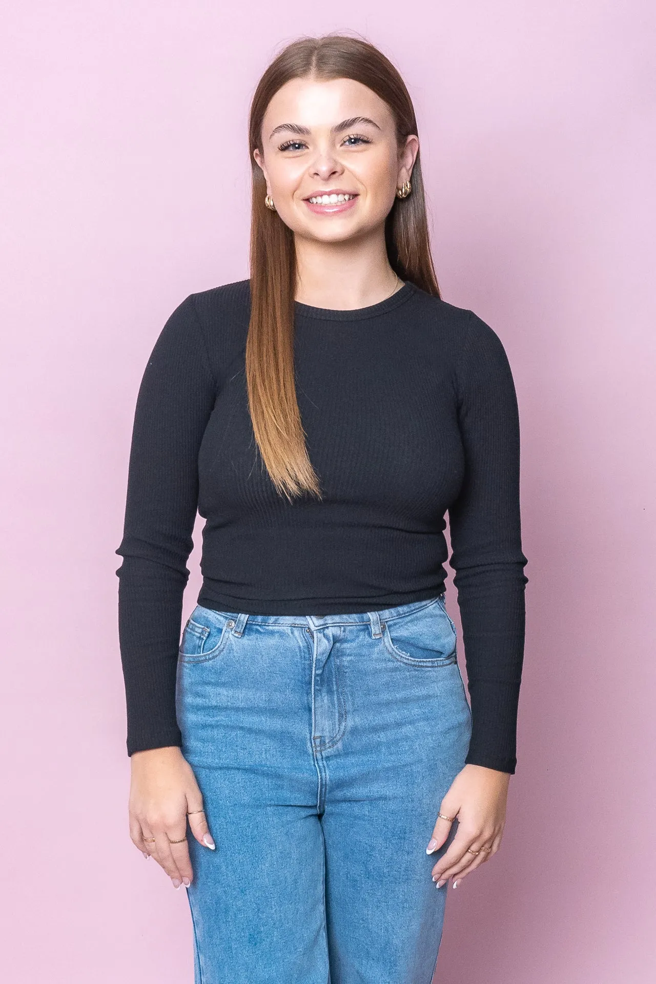 Rib L/S Top in Black - Silent Theory sold by Always Alice