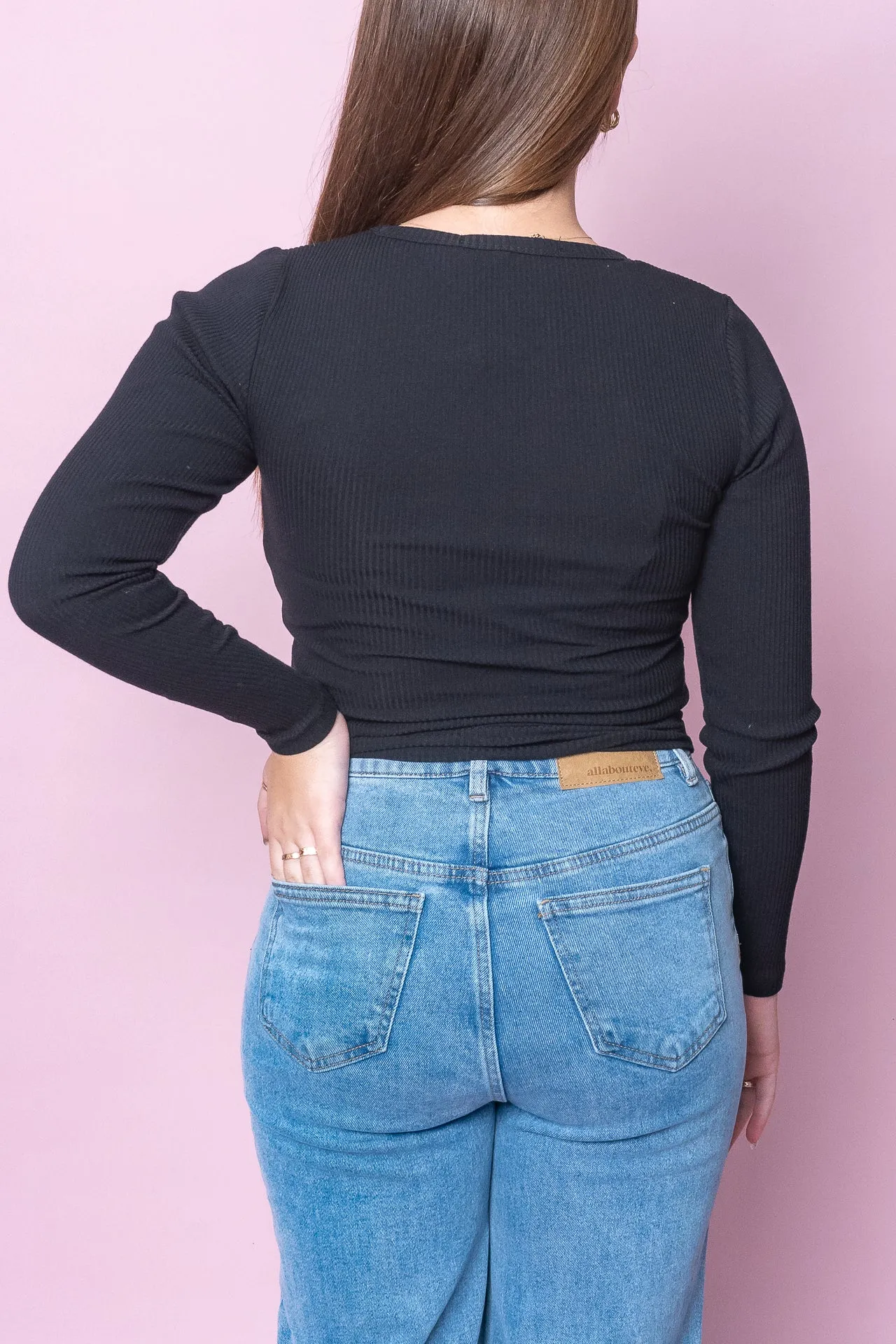 Rib L/S Top in Black - Silent Theory sold by Always Alice product image thumbnail 5