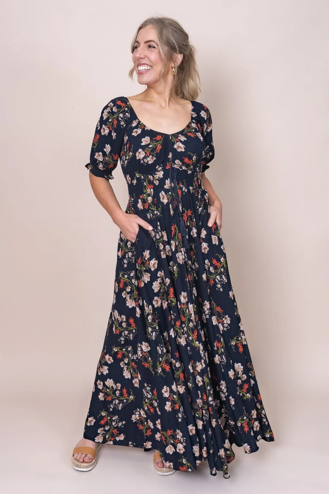 Nikka Maxi Dress in Navy sold by Always Alice