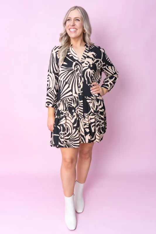 Delia Dress in Black sold by Always Alice