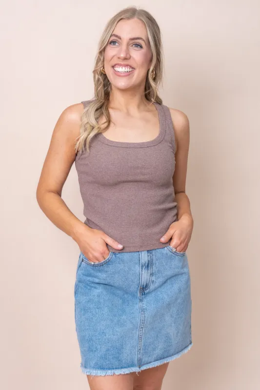 Mia Tank in Brown - Silent Theory - Final Sale sold by Always Alice