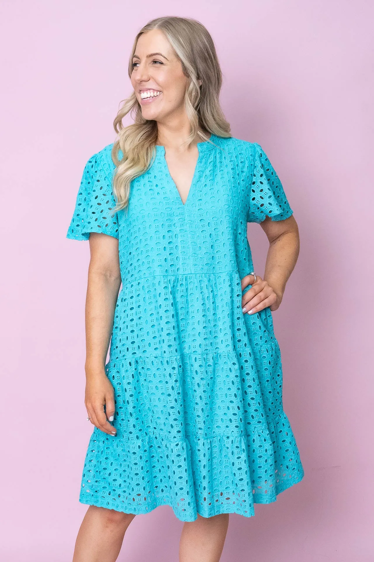 Mara Dress in Turquoise sold by Always Alice