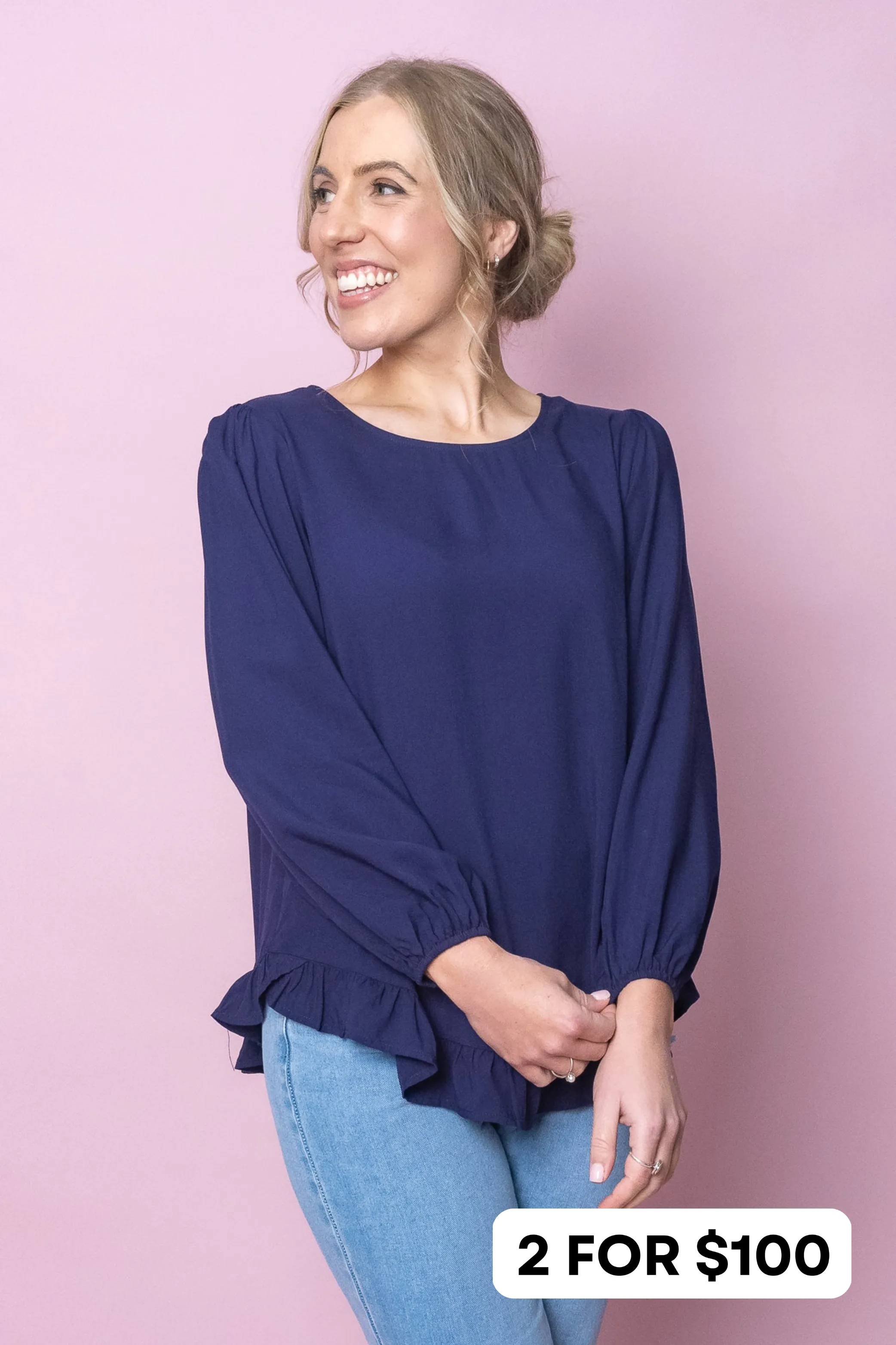 Hannah Top in Navy - Final Sale sold by Always Alice product image thumbnail 2