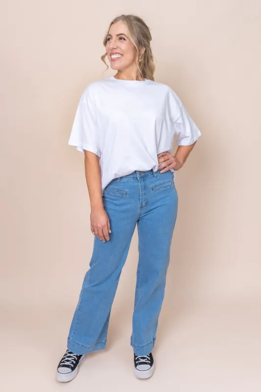 Oversized Tee in White - Silent Theory - Final Sale sold by Always Alice