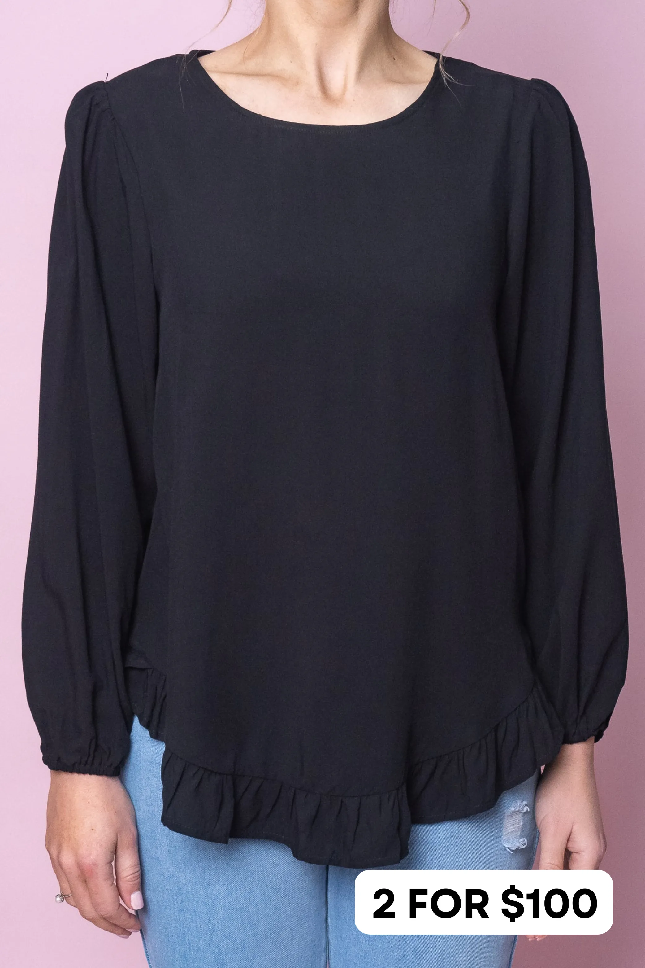 Hannah Top in Black - Final Sale sold by Always Alice product image thumbnail 2