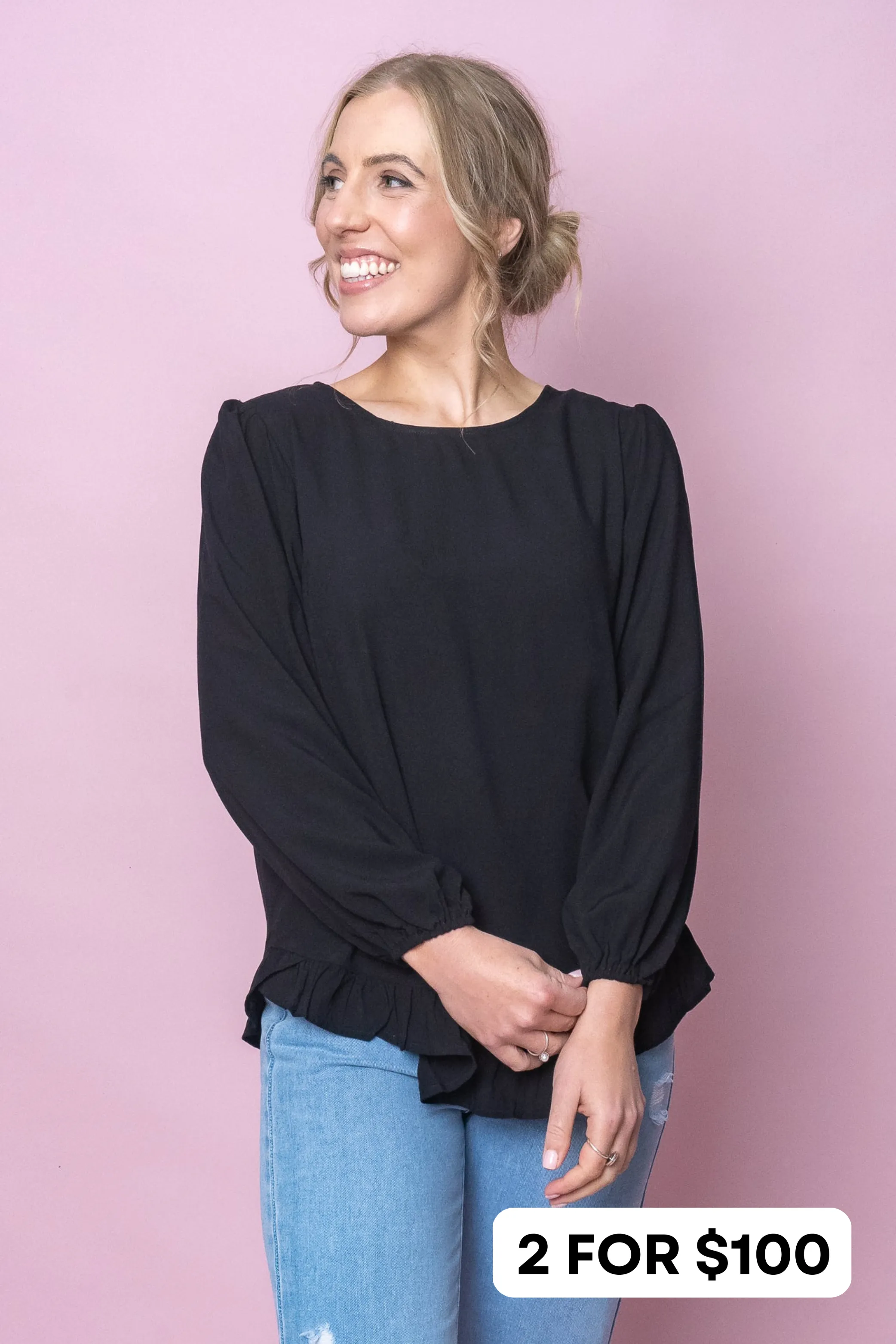 Hannah Top in Black - Final Sale sold by Always Alice