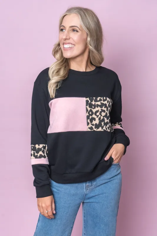 Jojo Crew Jumper in Black sold by Always Alice