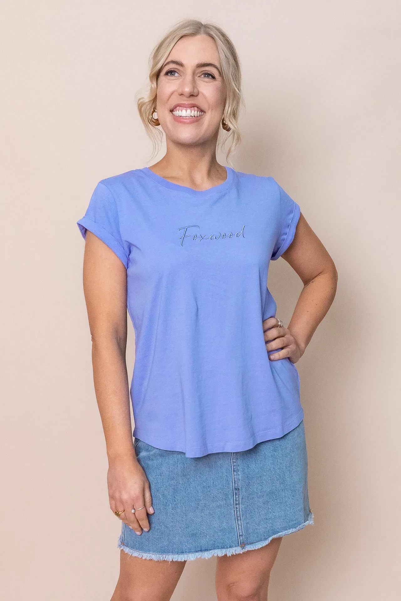 Signature Tee in Neon Blue - Foxwood sold by Always Alice product image thumbnail 3