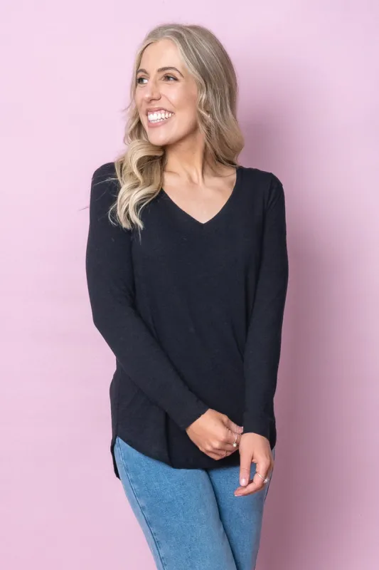 Marvellous L/S Top in Black - Silent Theory - Final Sale sold by Always Alice