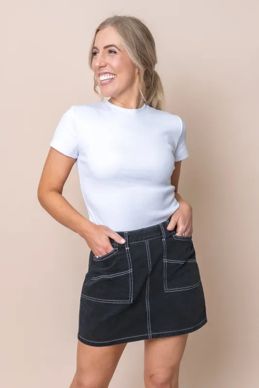 Bella Tee in White - Silent Theory - Final Sale sold by Always Alice