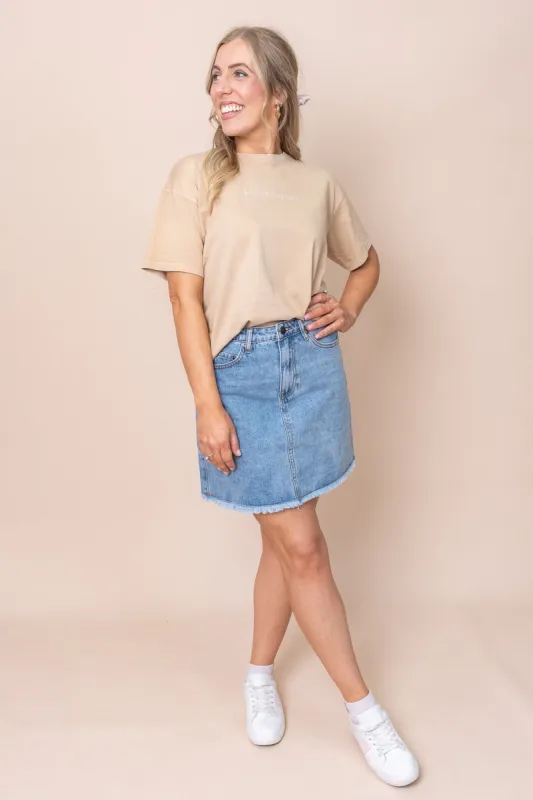 Logo Tee in Oatmeal - Silent Theory sold by Always Alice