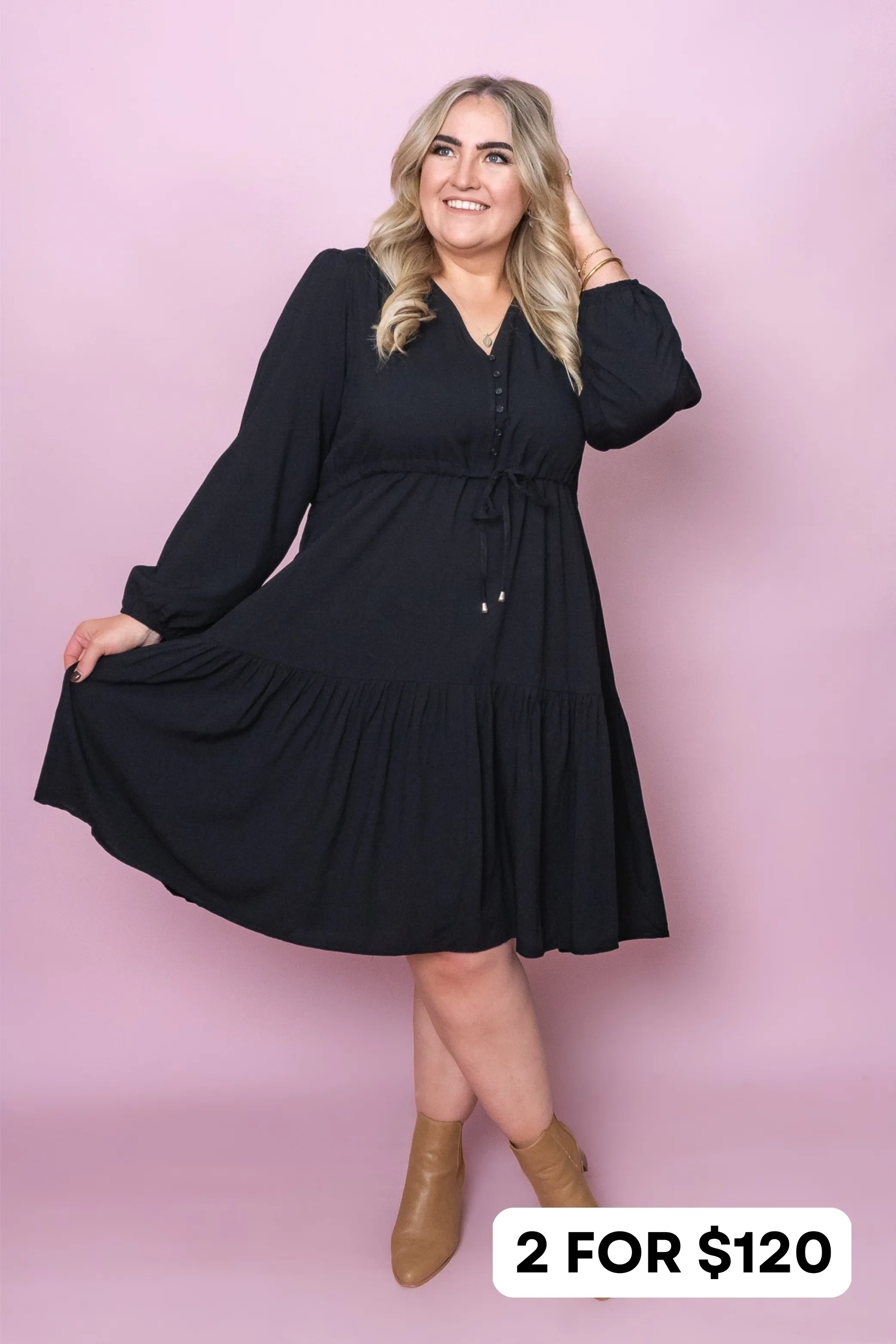 Dixie Dress in Black - Final Sale sold by Always Alice