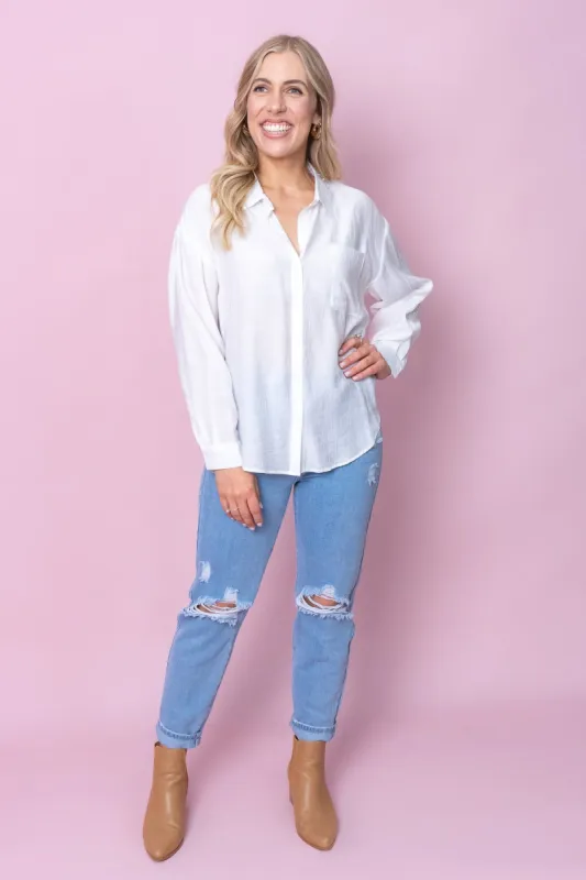 Scout Shirt in White sold by Always Alice